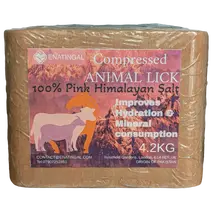 Compressed 100% Pink Himalayan Animal Lick Block 4.2 KG